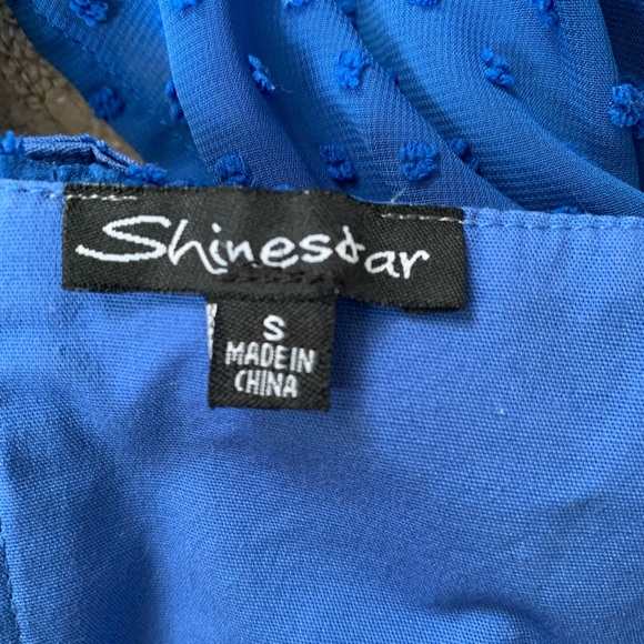 Off-the-shoulder Cobalt Bustier Top - Picture 3 of 4